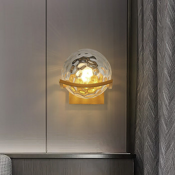 IWHD Σιδερένιο Μεταλλικό Μοντέρνο Επιτοίχιο Φωτιστικό Δίπλα στο Σπίτι Φωτισμός Υπνοδωμάτιο Μπάνιο Φωτιστικό Καθρέφτη Σκανδιναβικής Γυάλινης Απλίκα τοίχου με μπάλα Luminaira LED