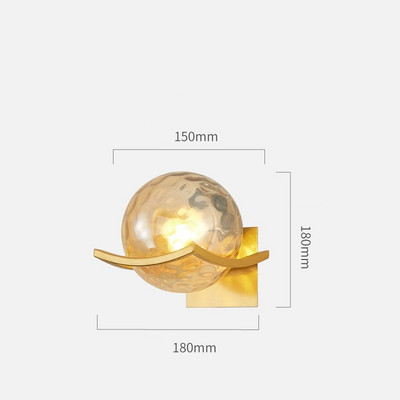 IWHD geležies metalo moderni sieninė lempa šalia namų apšvietimo miegamojo vonios kambario veidrodinė šviesa šiaurietiška stiklo rutulinė sieninė lemputė Luminaira LED