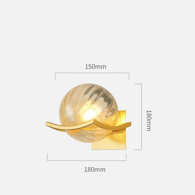 IWHD geležies metalo moderni sieninė lempa šalia namų apšvietimo miegamojo vonios kambario veidrodinė šviesa šiaurietiška stiklo rutulinė sieninė lemputė Luminaira LED