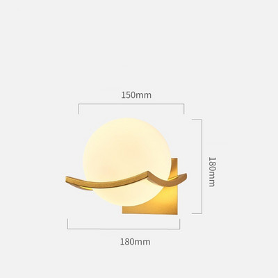 IWHD geležies metalo moderni sieninė lempa šalia namų apšvietimo miegamojo vonios kambario veidrodinė šviesa šiaurietiška stiklo rutulinė sieninė lemputė Luminaira LED