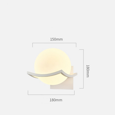 IWHD geležies metalo moderni sieninė lempa šalia namų apšvietimo miegamojo vonios kambario veidrodinė šviesa šiaurietiška stiklo rutulinė sieninė lemputė Luminaira LED