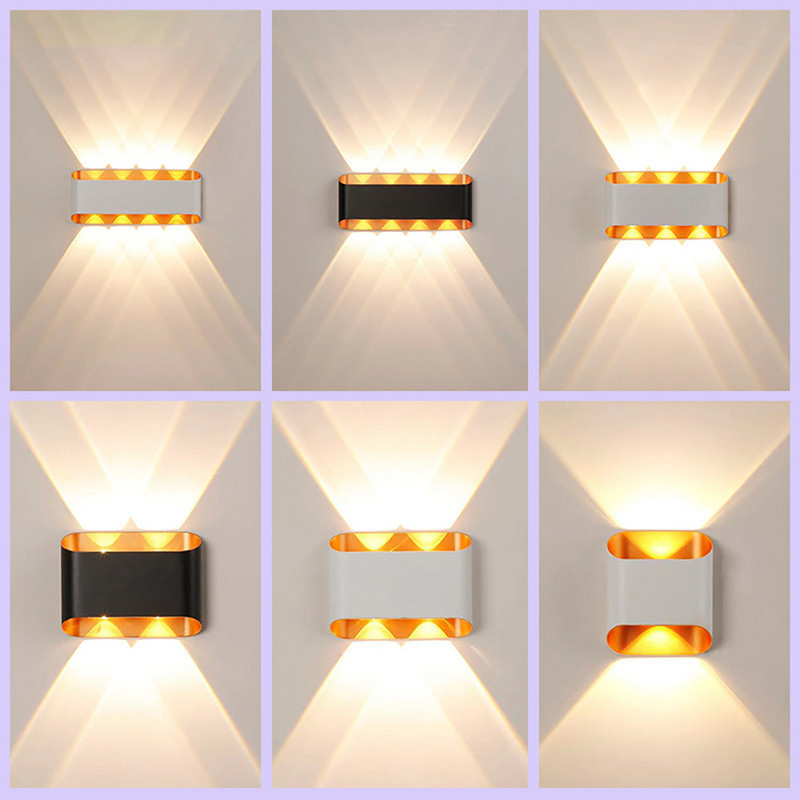 Fel és le Modern LED fali lámpa beltéri világítás kültéri világítás vízálló IP66 fali lámpák galériához világítás hálószoba erkély