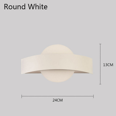 Nordic LED kör/négyzet alakú fali lámpa kültéri kert erkély udvar бра vagy hálószoba előtér beltéri fali lámpa lakberendezési lámpatest