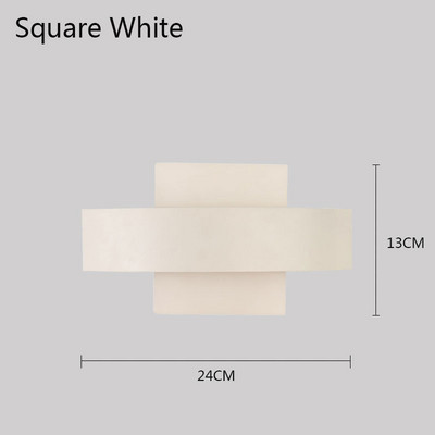 Nordic LED kör/négyzet alakú fali lámpa kültéri kert erkély udvar бра vagy hálószoba előtér beltéri fali lámpa lakberendezési lámpatest