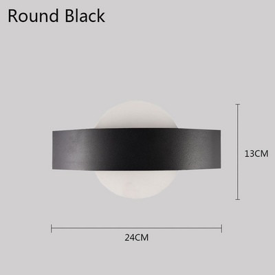 Nordic LED kör/négyzet alakú fali lámpa kültéri kert erkély udvar бра vagy hálószoba előtér beltéri fali lámpa lakberendezési lámpatest