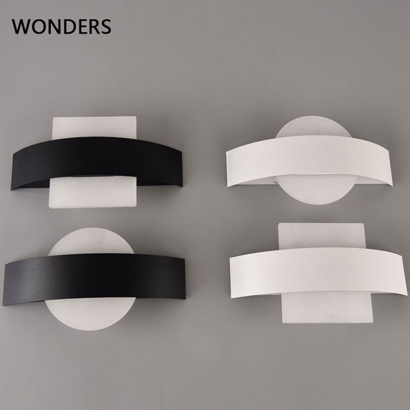 Nordic LED kör/négyzet alakú fali lámpa kültéri kert erkély udvar бра vagy hálószoba előtér beltéri fali lámpa lakberendezési lámpatest