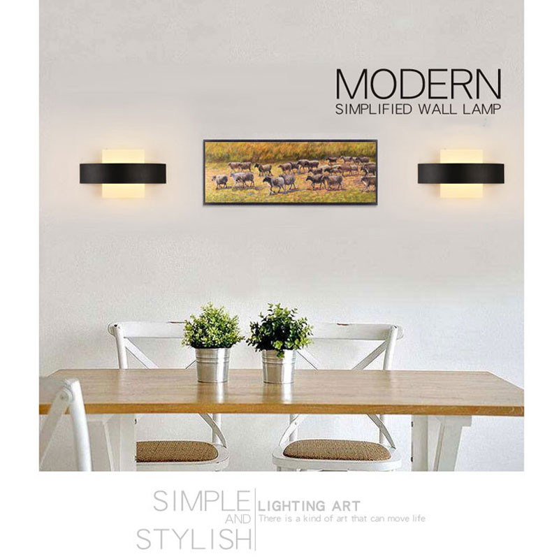 Nordic LED kör/négyzet alakú fali lámpa kültéri kert erkély udvar бра vagy hálószoba előtér beltéri fali lámpa lakberendezési lámpatest