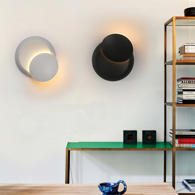 6W LED sienas gaismas dekorācijas naktslampiņa guļamistabas bēniņu lampai regulējama 360 grozāma modernam Livin mājas interjeram