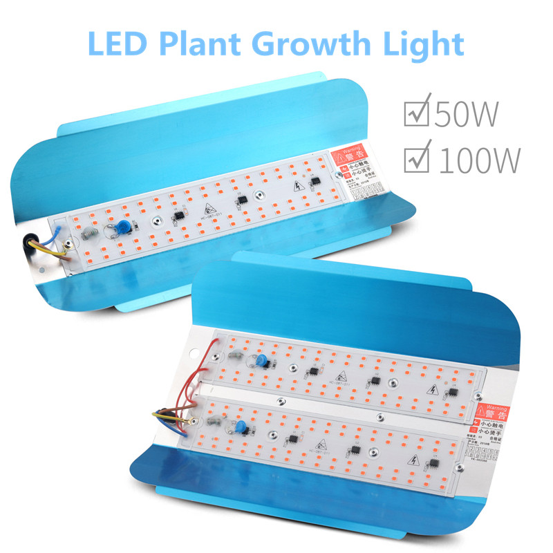 50/100W lieljaudas COB LED Grow Light Pilna spektra ūdensizturīgs ziediem dārzeņiem stādiem siltumnīcas augiem fitolampy jauns