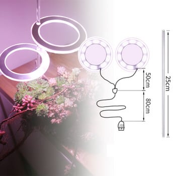 Angel Ring Light 5V USB Phytolamp For Plant Full Spectrum Led Mini Grow Lamp For Indoor Seedling Home Flower Succulet