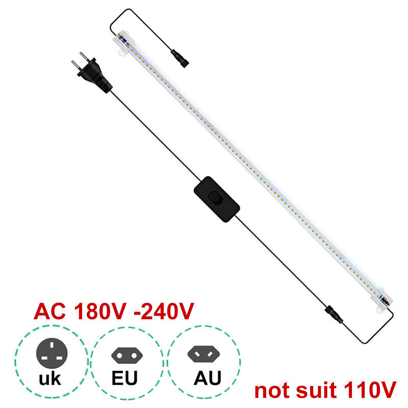 30cm LED Taimelille Grow toru lambi telkkast Valguskasvatus Kasvuhoone 220V hüdro Phyto lambi komplekt punane roosa Köögivili Toakasvatus