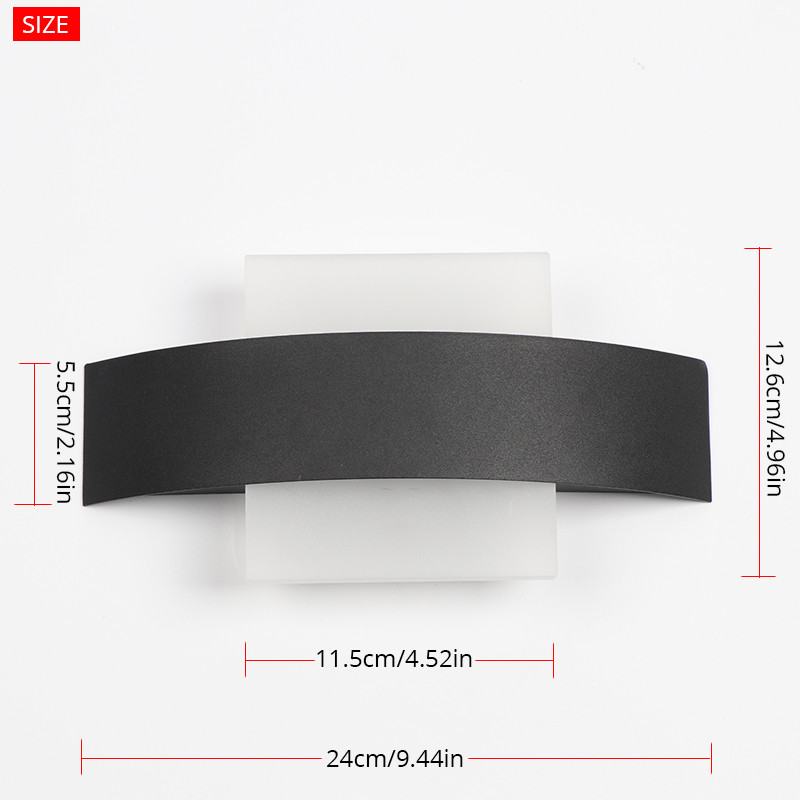 Lampă de perete cu LED de 4W, pentru interior, bucătărie, sufragerie, lampă, lumina de balcon, coridor, lampă de perete, fier și acrilic AC90-260V