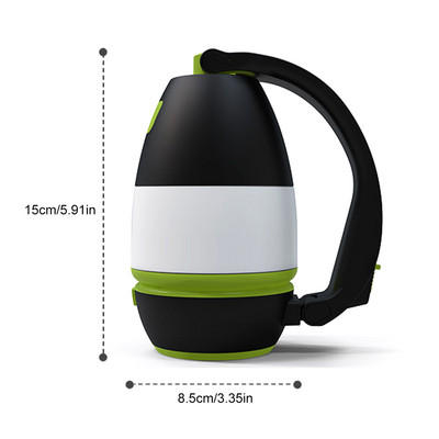 Lampă de camping cu LED 3 în 1 Lanternă multifuncțională Lampă de masă pentru interior Lanternă de urgență reîncărcabilă prin USB Lanternă de iluminat în aer liber