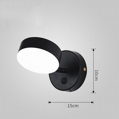 Χρυσό μαύρο σιδερένιο LED φωτιστικά τοίχου Σαλόνι Υπνοδωμάτιο Υπνοδωμάτιο Εσωτερικό Φωτιστικό Φωτιστικό Ραβδί Διακόπτης Βιομηχανική Απλίκα