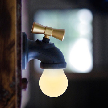Φορτιζόμενη επιτοίχια λάμπα Βρύση Φωτιστικό τοίχου Φωτισμός εξωτερικού χώρου USB Αδιάβροχο Φωτιστικό Μπάνιου Φωτιστικά Κήπου Μίνι Απλίκα τοίχου LED
