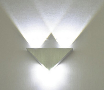 Φωτισμός LED εσωτερικού χώρου Αλουμίνιο 3W Επιτοίχιο Φωτιστικό Τριγωνικό Σχήμα Μοντέρνο Υπνοδωμάτιο δίπλα στο Φως για Διακόσμηση σπιτιού AC110V 220V