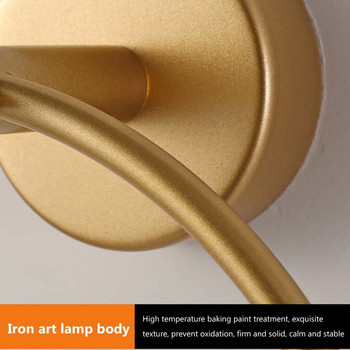 Μοντέρνο χρυσό φωτιστικό τοίχου Βόρεια Ευρώπη Glass Globe Σαλόνι Υπνοδωμάτιο κομοδίνο Φωτιστικό τοίχου Σκάλα Διάδρομος Μπάνιο Φωτισμός LED