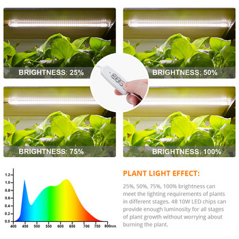 Пълен спектър Led Grow Light Strips 20W Phytolamp за растения Бяла Led Grow Light Phyto Lamp Таймер Димируеми барове Отглеждане на закрито