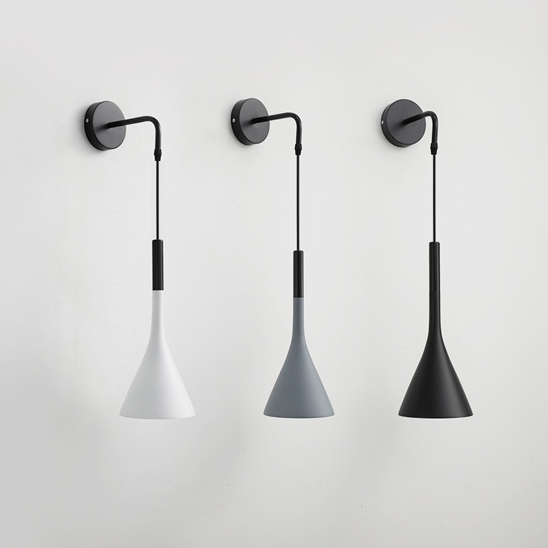 Lampă de perete Nordic Modernă Led Lampă De Lectură Dormitor Lampă De Lectură Restaurant Scări Decor Casă Lustru Negru