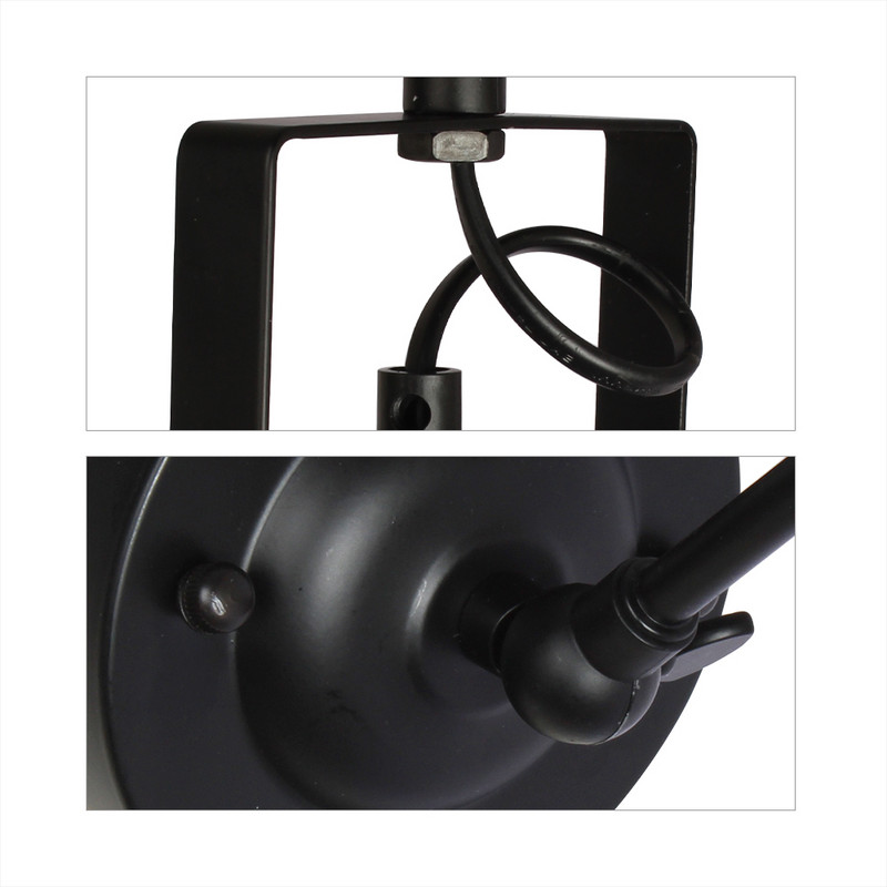 Aplică de perete American Loft ASCELINA Aplică de perete cu braț oscilant lung Aplice de perete cu LED din metal reglabilă iluminat acasă pentru dormitor/restaurant