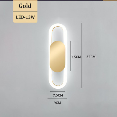 LED seinavalgustid Põhjamaade minimalistlik öökapivalgusti Kodusisustus Magamistuba Elutuba Teler Taust Seinavalgustid Koridori Vahekäigu valgus