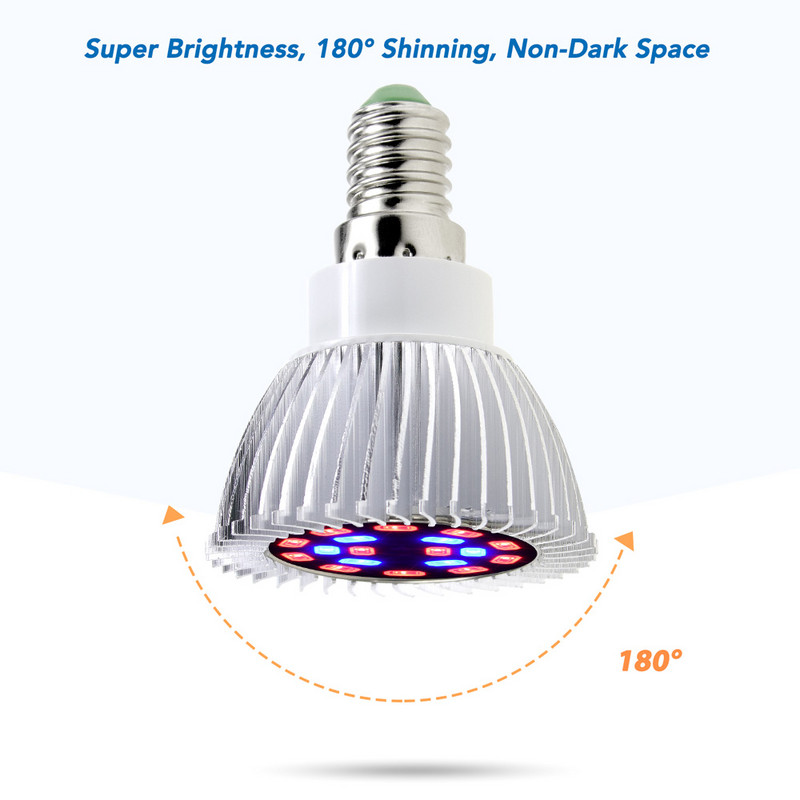 fütolamp Led Grow Light E14 Fito LED 220V lambipirn taimede kasvatamiseks E27 hüdropoonika LED kasvulamp 20W valgustus kasvuhooned