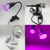 Lampă de creștere cu LED-uri cu spectru complet, lampă de birou cu 28 leduri cu lampă LED flexibilă de 360 de grade pentru creșterea plantelor de interior