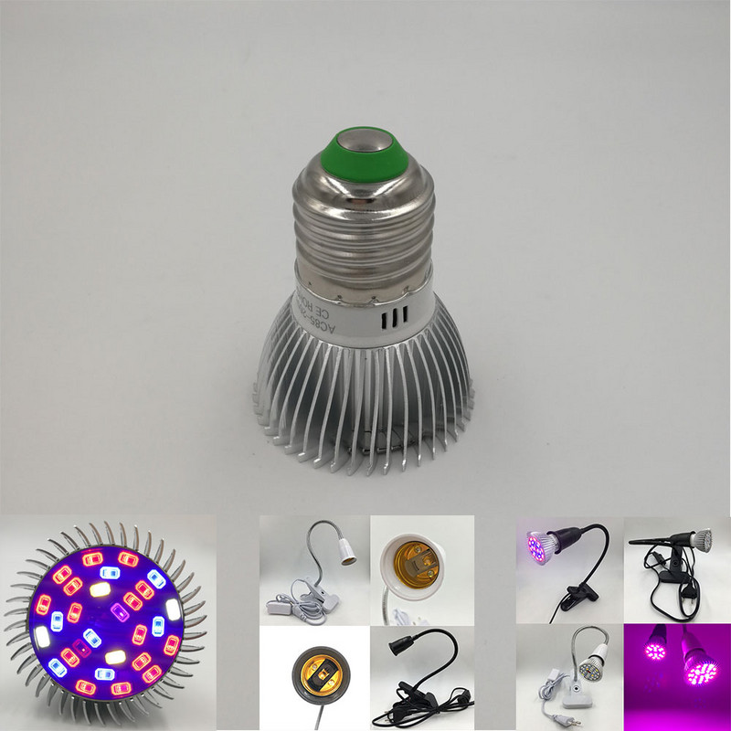 Lampă de creștere cu LED-uri cu spectru complet, lampă de birou cu 28 leduri cu lampă LED flexibilă de 360 de grade pentru creșterea plantelor de interior