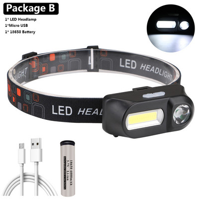 1804 Sensor XP-G Q5 esilatern 1* 18650 laetav aku LED COB pirnid Litwod liitiumioon 10w