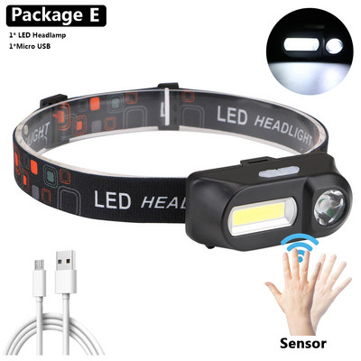 1804 Sensor XP-G Q5 esilatern 1* 18650 laetav aku LED COB pirnid Litwod liitiumioon 10w