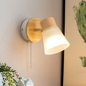 Nordic LED fali lámpa üveg lámpaernyő kapcsolóval LED beltéri világítás hálószoba éjjeli nappalihoz lakberendezés E27