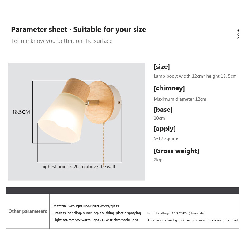 Nordic LED fali lámpa üveg lámpaernyő kapcsolóval LED beltéri világítás hálószoba éjjeli nappalihoz lakberendezés E27