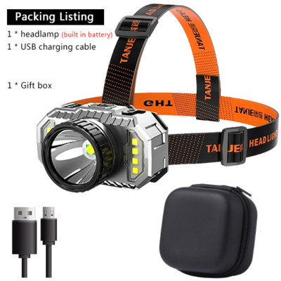 T20 LED priekinis žibintas, stipri šviesa, ypač ryškus, ant galvos montuojamas žibintuvėlis, buitinis įkraunamas naktinės žvejybos priekinis žibintas