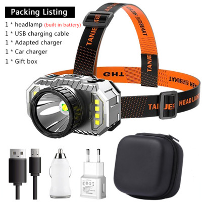 T20 LED priekinis žibintas, stipri šviesa, ypač ryškus, ant galvos montuojamas žibintuvėlis, buitinis įkraunamas naktinės žvejybos priekinis žibintas