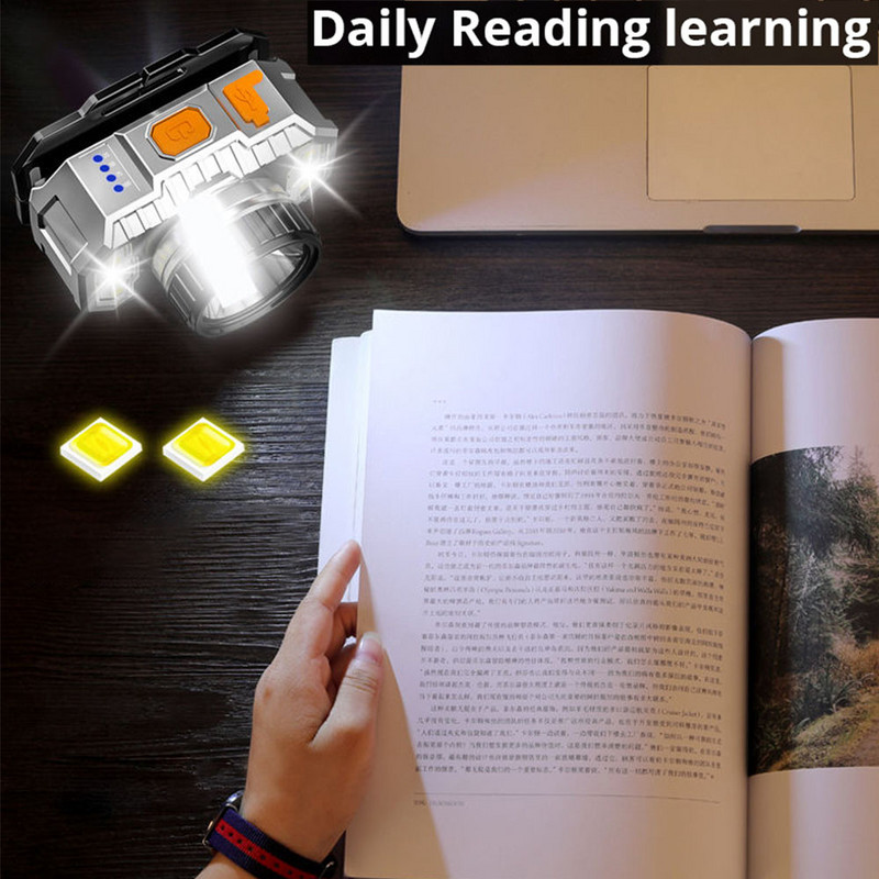 T20 LED priekinis žibintas, stipri šviesa, ypač ryškus, ant galvos montuojamas žibintuvėlis, buitinis įkraunamas naktinės žvejybos priekinis žibintas