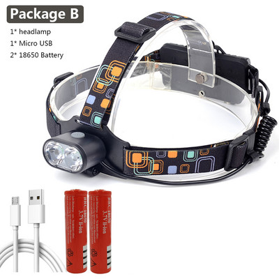 Kõrg- ja madalsageduslik XM-L T6 esilatern esilaterna taskulamp 18650 aku LED pirn matka/jalgrattasõidu 3 režiimi