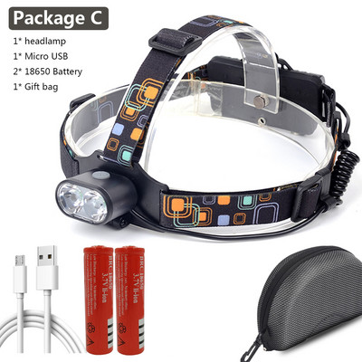 Kõrg- ja madalsageduslik XM-L T6 esilatern esilaterna taskulamp 18650 aku LED pirn matka/jalgrattasõidu 3 režiimi