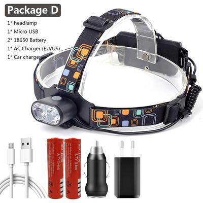 Kõrg- ja madalsageduslik XM-L T6 esilatern esilaterna taskulamp 18650 aku LED pirn matka/jalgrattasõidu 3 režiimi