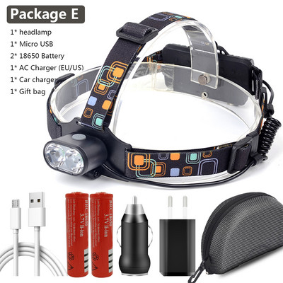 Kõrg- ja madalsageduslik XM-L T6 esilatern esilaterna taskulamp 18650 aku LED pirn matka/jalgrattasõidu 3 režiimi