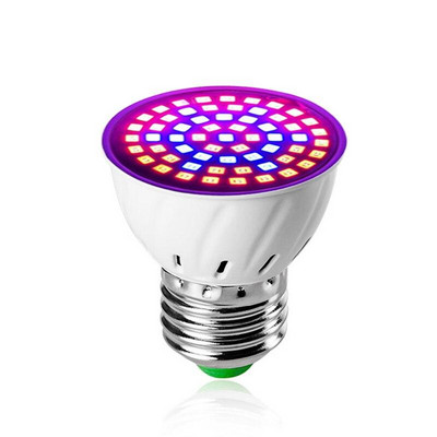 220V E27 fitolampas LED pilna spektra augšanas gaisma 60 LED augu audzēšanas spuldze siltumnīcas hidroponikas augšanas telts kastei Fitolampy
