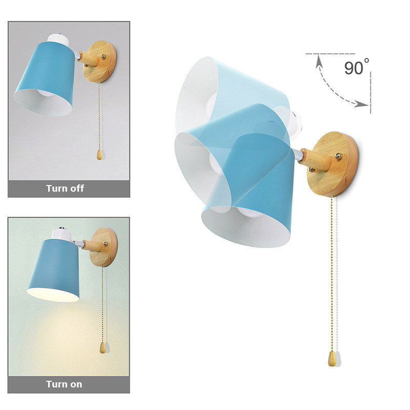 drevené nástenné svietidlá nástenná lampa k posteli nástenná lampa do spálne nástenné svietidlo do kuchyne reštaurácia moderná nástenná lampa severské macaroons svietniky