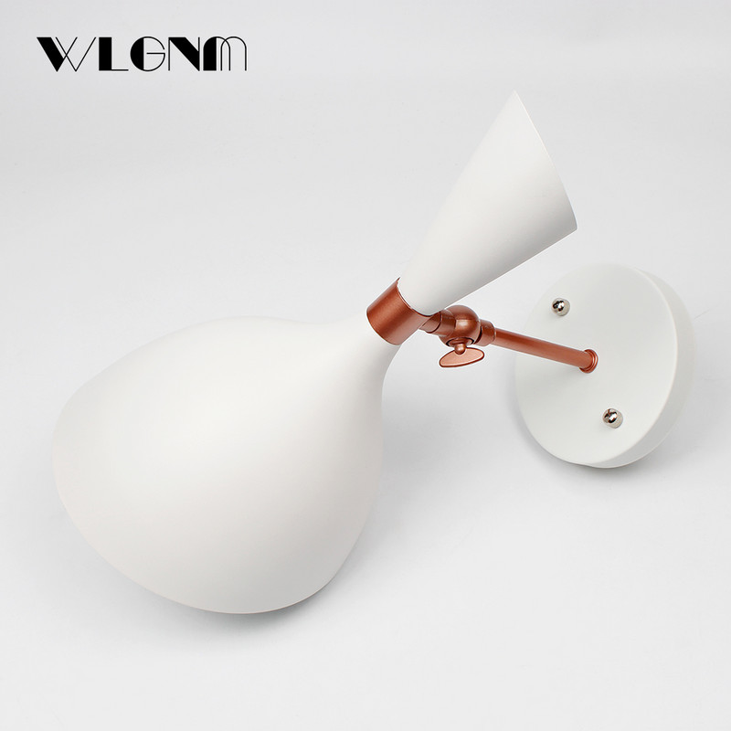 Fali lámpa Nordic fali lámpa kapcsolóval és EU/US Plug lámpával falikar hálószoba nappali dolgozószoba Ipari dekorációs világítás