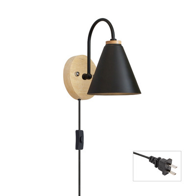 PHYVAL skandináv fa fali lámpák kapcsolóval Hálószoba Éjjeli fali lámpa Konyhához Étterem Modern fali lámpa Macaroon Sconces