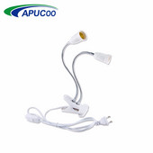 Flexibilný objímkový adaptér E27 pre LED pestovateľské osvetlenie s vypínačom ZAP/VYP zástrčkou EU/US, použitie ako stolová lampa