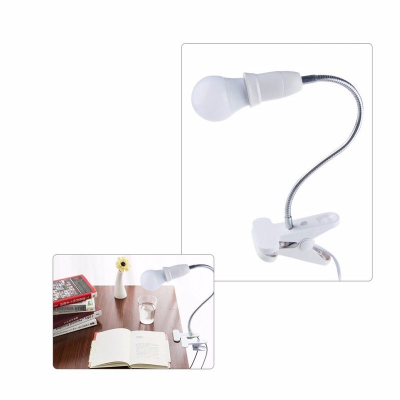 Flexibilný objímkový adaptér E27 pre LED pestovateľské osvetlenie s vypínačom ZAP/VYP zástrčkou EU/US, použitie ako stolová lampa