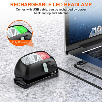 5 режима Сензор за движение на тялото Фар Мини USB акумулаторен челник Фенерче за къмпинг Лампа за челна светлина Водоустойчива за открито
