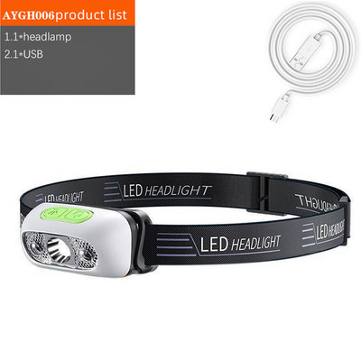 500 liumenų USB įkraunamas priekinio žibinto judesio jutiklis, ryškus XPE LED bėgimo blykstė, priekinė lemputė priekinio žibinto infraraudonųjų spindulių jutiklio šviesa