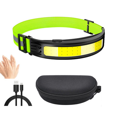 500 lumenes nagy fényerejű fejlámpa többfunkciós lámpák hordozható zseblámpa hullámérzékelő cob + led vészvilágítás kemping