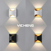 LED Sienas lampa 10W Alumīnija Moderna Ziemeļvalstu āra sienas lampiņa iekštelpu sienas gaismeklis viesistabai Guļamistabas gultas dekors 85-265V