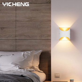 LED стенна лампа 10 W алуминиева модерна скандинавска външна стенна лампа за стена Вътрешна стенна лампа за всекидневна Спалня BedsideDecor 85-265V